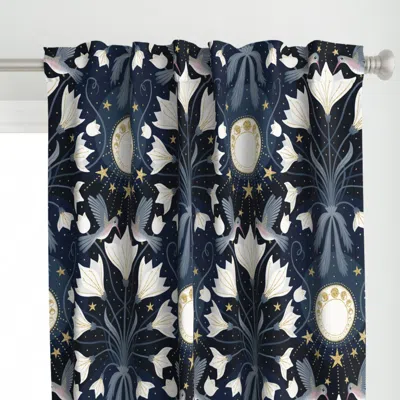 Spoonflower L / Art Nouveau Moon Curtain Panel