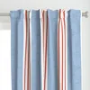 Spoonflower (l) Blue Red Stripe - Curtain Panel