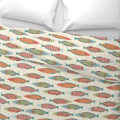 Spoonflower (l) Colorful Fishes - Ornate Wrasse Euro Pillow Sham