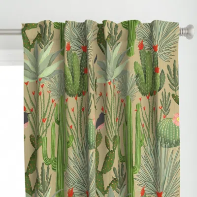 Spoonflower (l) Desert Cactus Garden Curtain Panel