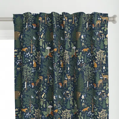 Spoonflower (l) Forest Biome Home To Curtain Panel