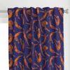 Spoonflower (l) Mid Mod Divers - Blue Curtain Panel