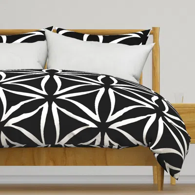 Spoonflower L Star Flower Geometry Duvet Cover