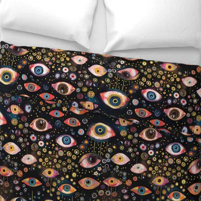Spoonflower L Surrealist Nouveau Eyeballs T390 Wide Cotton Sateen 3.5 oz 26" X 20" Standard Knife Edge