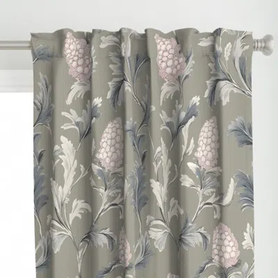 Spoonflower (l) Vintage Jacquard Curtain Panel