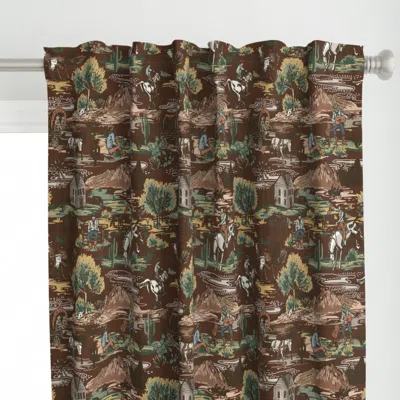 Spoonflower (l) Western Americana Curtain Panel
