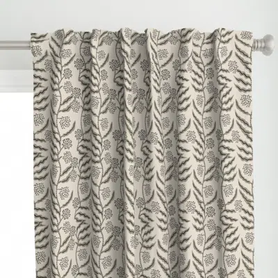Spoonflower La Ville Vine Linen Curtain Panel