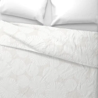 Spoonflower Lace Discs-white Cloud Dancer-large King Pillow Sham