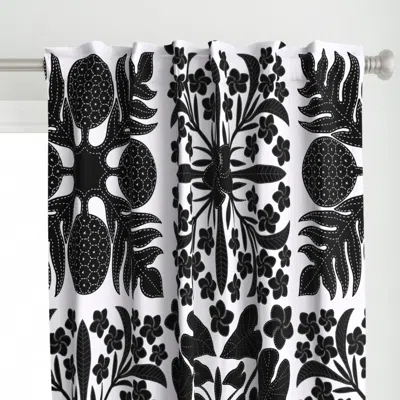 Spoonflower Large Black And White Curtain Panel