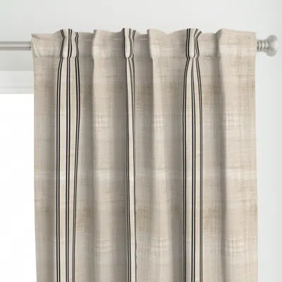 Spoonflower Large Black Stripes On Curtain Panel