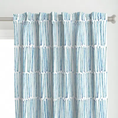 Spoonflower Large Blue And Green Curtain Panel