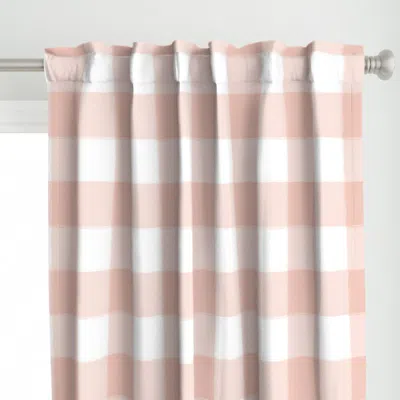 Spoonflower Large Blush Pink Buffalo Curtain Panel