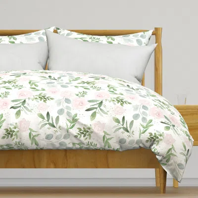 Spoonflower Large // Blush Rose And Duvet Cover