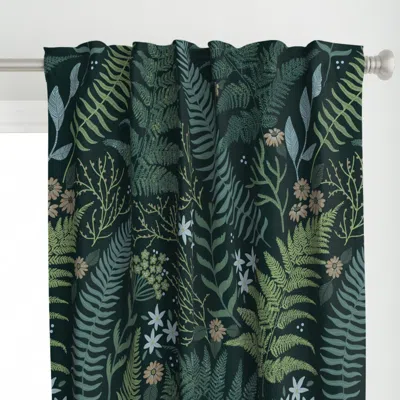 Spoonflower Large Calm Forest Green Curtain Panel