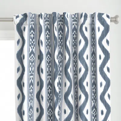 Spoonflower Large Mariah Ikat Curtain Panel