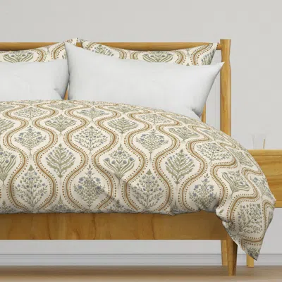 Spoonflower Large Monticello Dusty Blue Duvet Cover