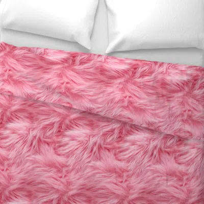Spoonflower Large Pastel Pink Faux Fur Wide Cotton Sateen 3.5 oz 26" X 20" Standard Knife Edge