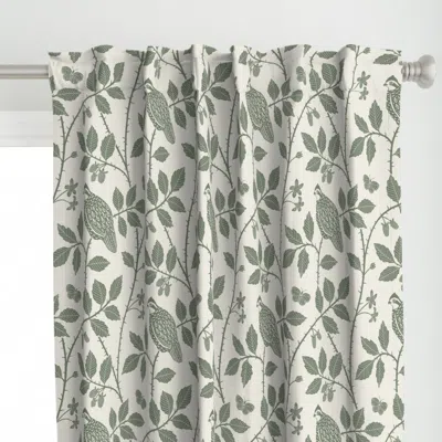 Spoonflower (large) Quail & Bramble Curtain Panel