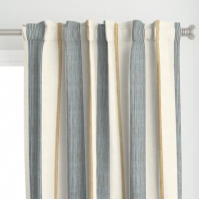 Spoonflower (large Scale) Ivy Stripes Curtain Panel