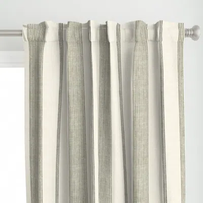 Spoonflower (large Scale) Ivy Stripes Curtain Panel