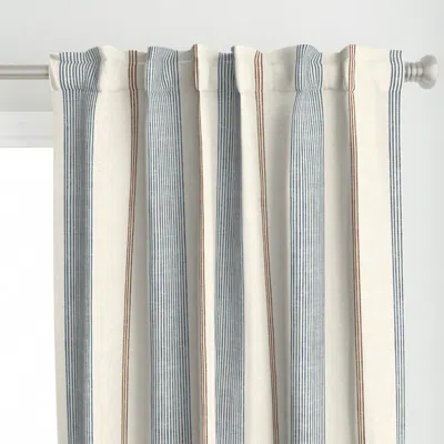 Spoonflower (large Scale) Ivy Stripes Curtain Panel