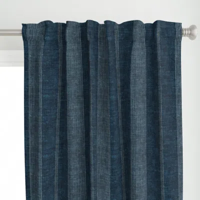 Spoonflower (large Scale) Ivy Stripes Curtain Panel