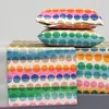 Spoonflower Large Scale Loose Geometric Multicoloured Rustic Vertical Stripe / Riso King Sheet Set