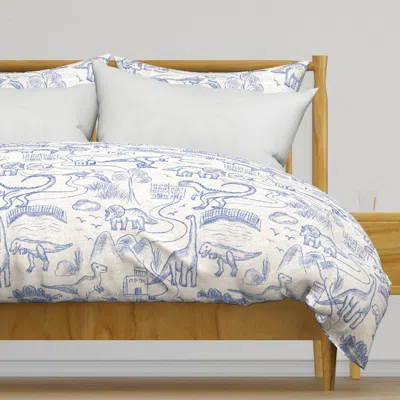Spoonflower Large Sketched Adventure Duvet Cover In Blue