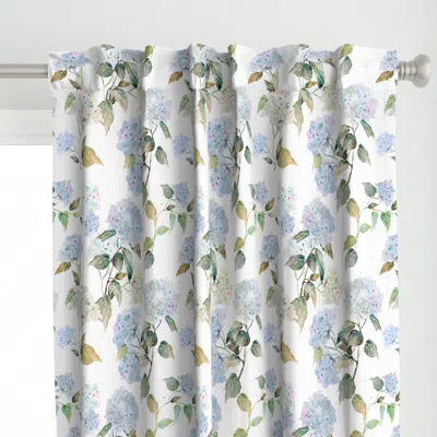 Spoonflower Large Soft Vintage Light Curtain Panel In White