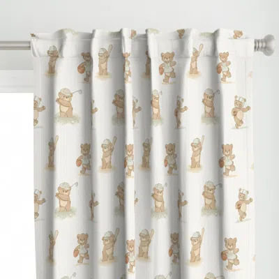 Spoonflower Large Sports Teddy Bear Curtain Panel