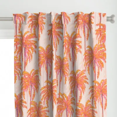 Spoonflower Large - Sunset Palm Curtain Panel
