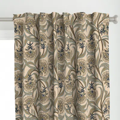 Spoonflower Large Vintage Floral Curtain Panel