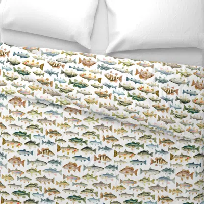Spoonflower Large / Watercolor Fish Creek Euro Pillow Sham
