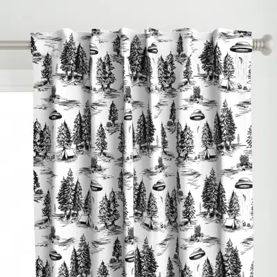 Spoonflower Large-scale Black & White Curtain Panel