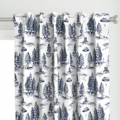 Spoonflower Large-scale Blue & White Curtain Panel