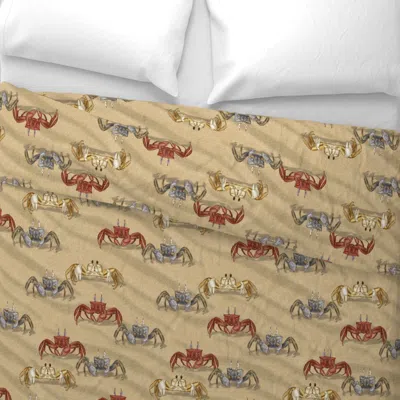 Spoonflower Large-scale Ghost Crabs Wide Cotton Sateen 3.5 oz 26" X 20" Standard Knife Edge