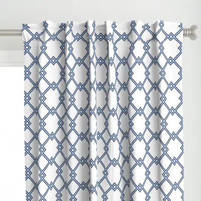 Spoonflower Lattice In Sky (petite) Curtain Panel