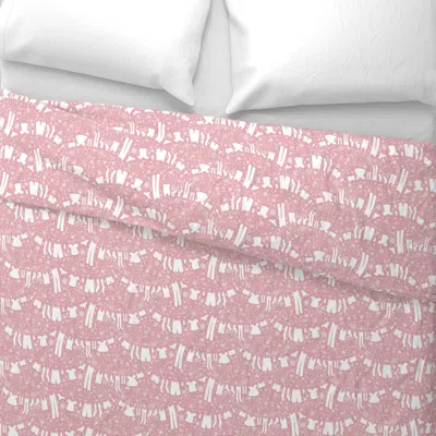 Spoonflower Laundry Day Line Drying Rose Euro Pillow Sham