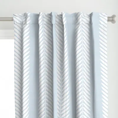 Spoonflower Laurel Leaf Stripe On Curtain Panel