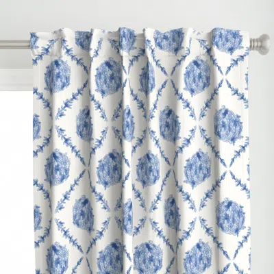 Spoonflower Lavender And Hydrangea Curtain Panel