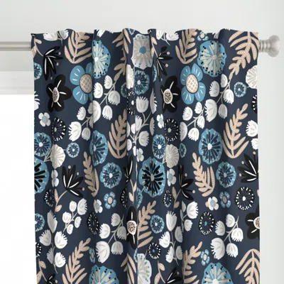 Spoonflower (l)doodle Bold Flowers Curtain Panel