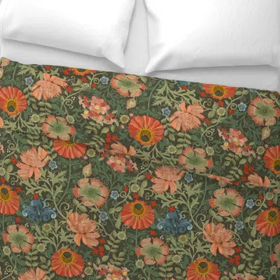 Spoonflower Le Jardin Art Nouveau Gray King Pillow Sham