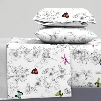 Spoonflower Le Papillon Full Sheet Set