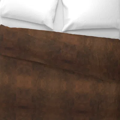 Spoonflower Leather Chocolate Brown Wide Cotton Sateen 3.5 oz 26" X 20" Standard Knife Edge