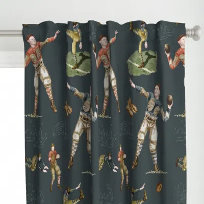 Spoonflower Leatherhead Legends Dark Curtain Panel
