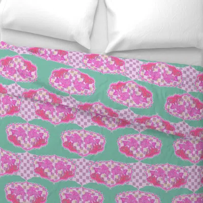 Spoonflower Lednice Gargoyle Green Wide Cotton Sateen 3.5 oz 26" X 20" Standard Knife Edge