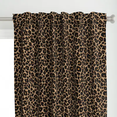 Spoonflower Leopard Animalier Natural Curtain Panel