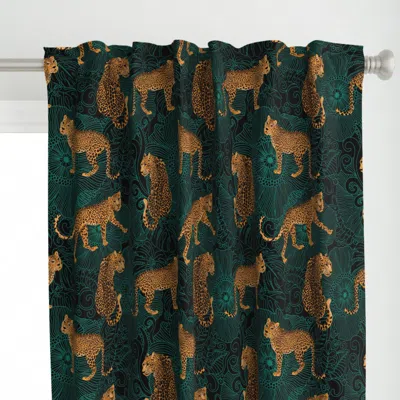 Spoonflower Leopard Exotic Jungle Curtain Panel