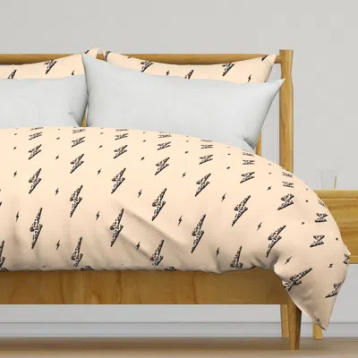 Spoonflower Leopard Lightning Bolt Duvet Cover