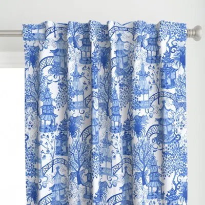 Spoonflower Leopard Pagoda Scenic In Curtain Panel